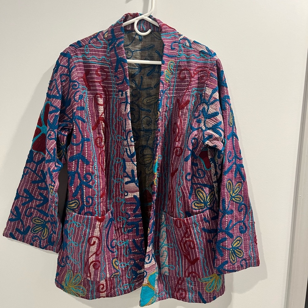 NWT moody Kantha designed kimono